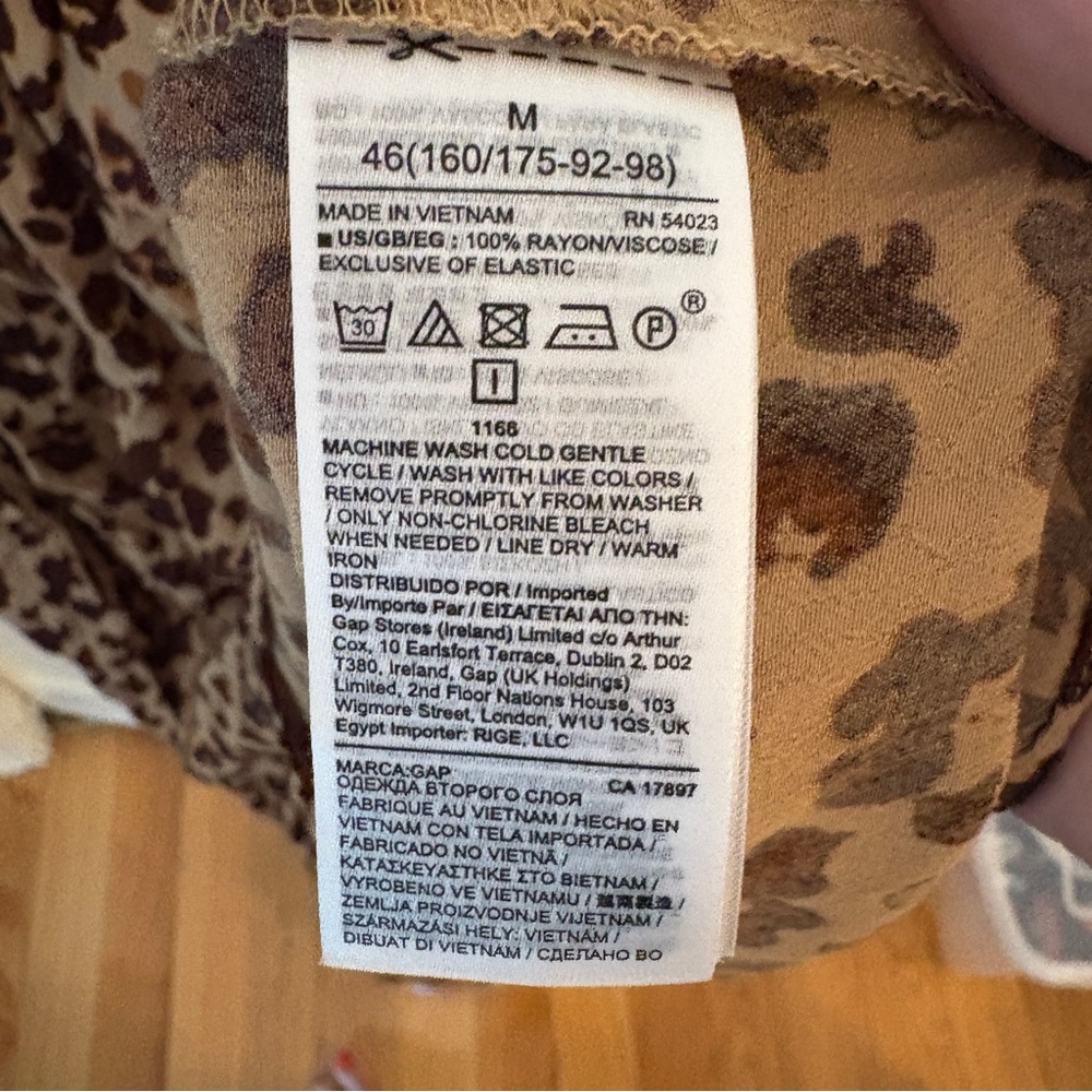 GAP Brown Leopard Print Midi Dress NWOT - Picture 5 of 5